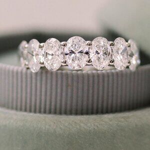 14k White Gold Lab-Grown diamond 7.00ct Eternity Band for $3810